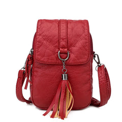 Women's Phone Bag Flip Buckle Mini Messenger Bag PU Leather Shoulder Bag