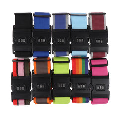 Adjustable Password Lock Luggage Strap Secure Belt Anti-theft