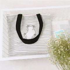 Women Casual Animal Print Tote Beach Handbag Cotton Linen