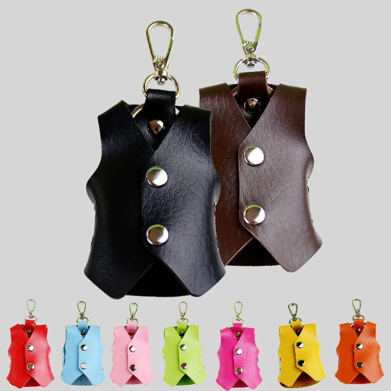 Vintage Men Car Remote Case PU Leather Key Holder Wallet