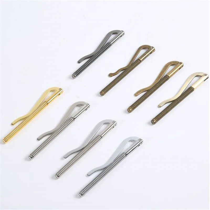 1Pc Metal Bifold Money Clip Bar Wallet Spring Clamp Cash Holder