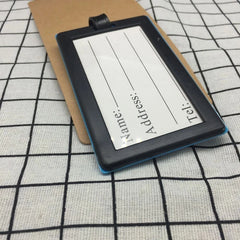 1Pc City Name PVC Luggage Tag Address Holder Baggage Label Identifier Travel