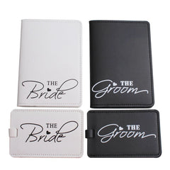 PU Leather Luggage Bag Tag for Couples Honeymoon Travel