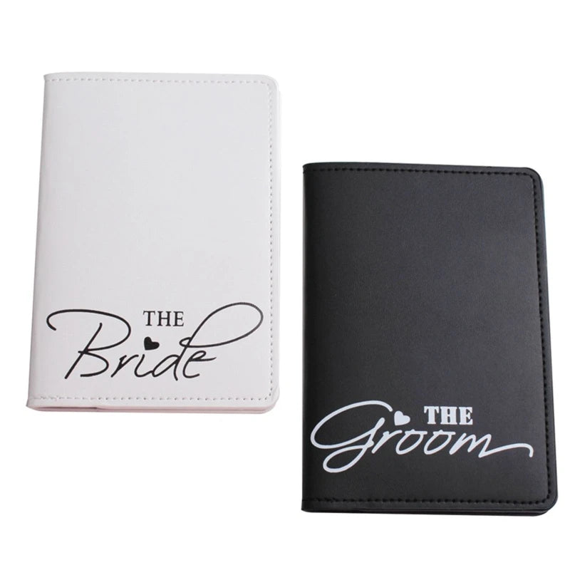 PU Leather Luggage Bag Tag for Couples Honeymoon Travel