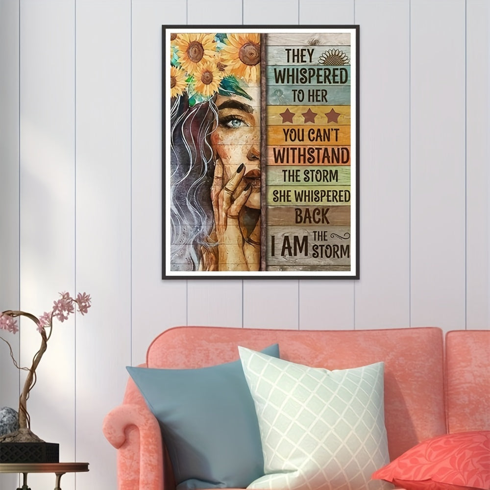 Sunflower Girl Canvas Poster Prints for Home Wall Decoration
