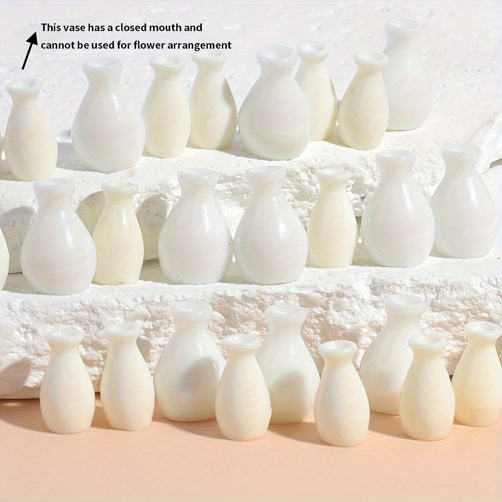 30pcs Miniature Bottles Resin Material Closed Mouth Small Bottles