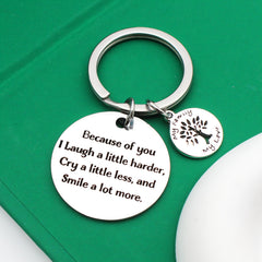 Because Of You Keychain And Christmas Special Gift