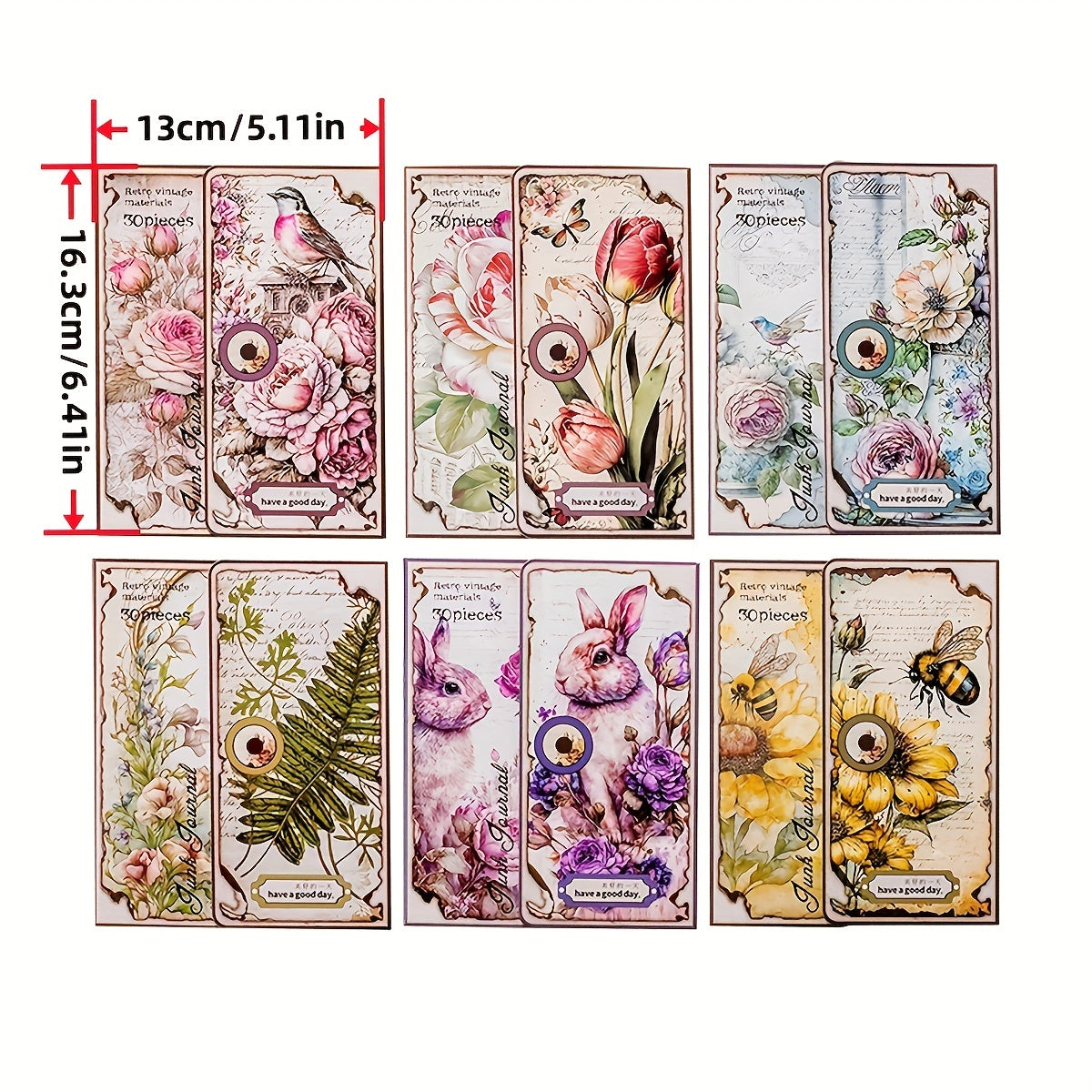 30pcs Lost Garden Series Art Diary Decoration Underlay Notes