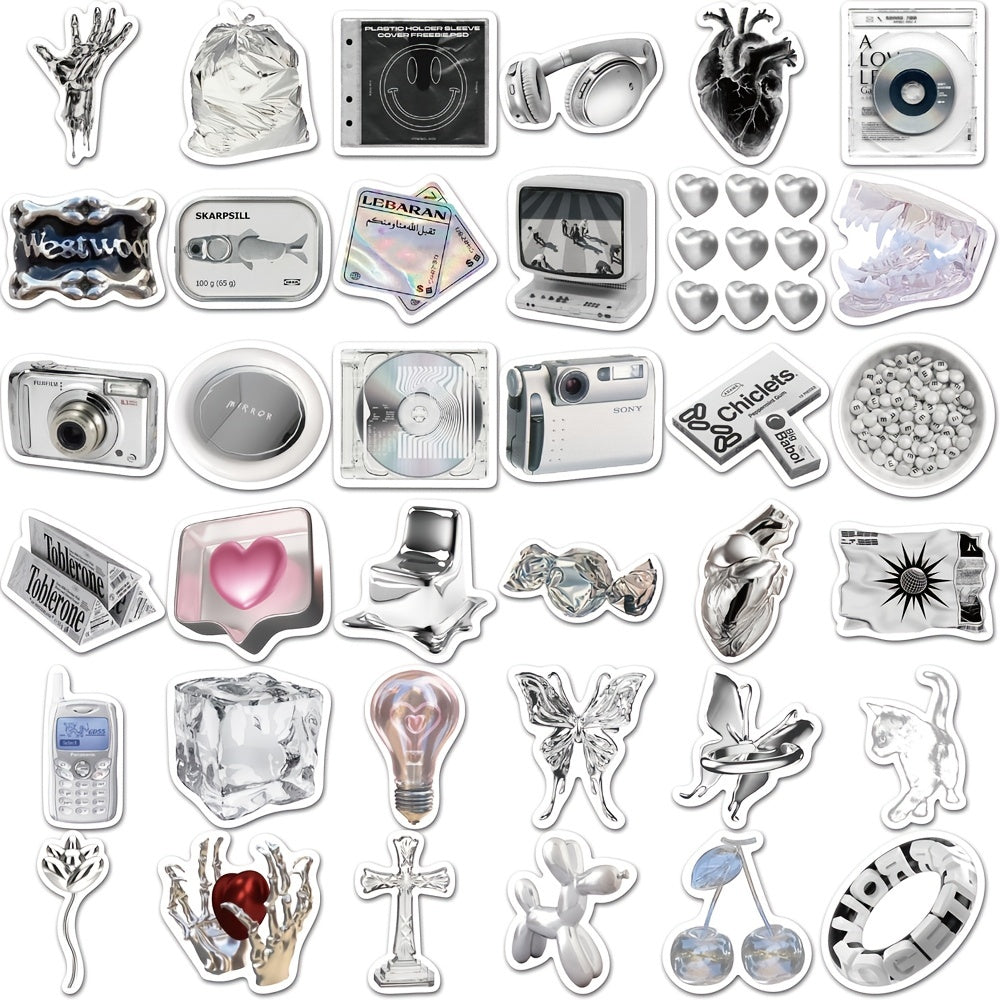 66pcs Sparkling Stickers for Phone Laptop Car Bike