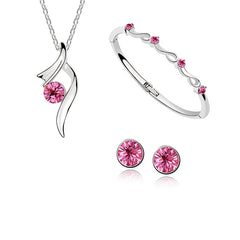 Crystal Jewelry Set for Women Girls