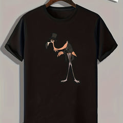 Creative Cartoon Print Men's Graphic T-shirt for Summer