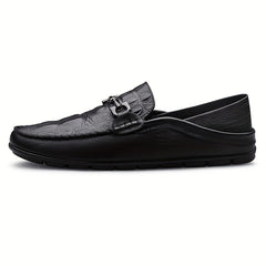 Men's Comfy Crocodile Horsebit Loafers Smart Casual Shoes