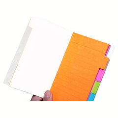 Divider Sticky Notes Tabbed Self Stick Lined Note Pad Assorted Neon Colors