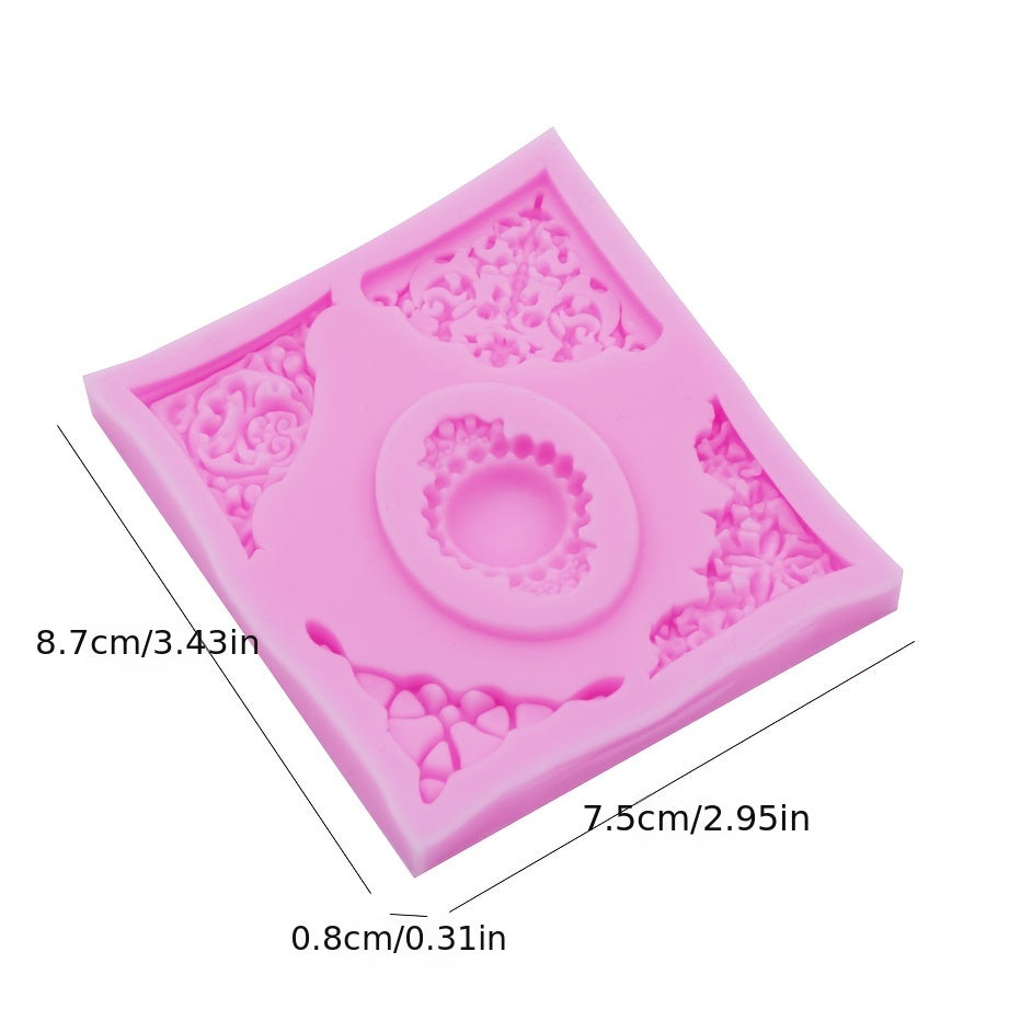 1pc Silicone Baking Mold Lace Embossing DIY Fondant Cake Mold