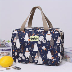 Vintage Floral Print Bag Travel Storage Handbag Toiletry Wash Bag