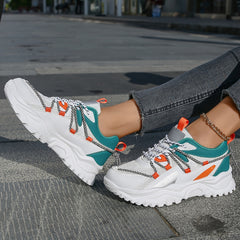 Women's Chunky Sneakers Lace up Front Casual Mesh Sports Shoes