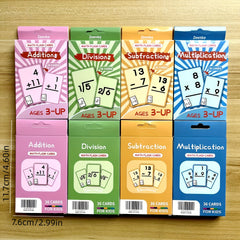 Add Sub Div Practice Cards Math Activities Study Supplement