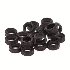 20pcs 1 64 Tire Skin Car Model Scene Accessories Tire Wheels Car Model Scene