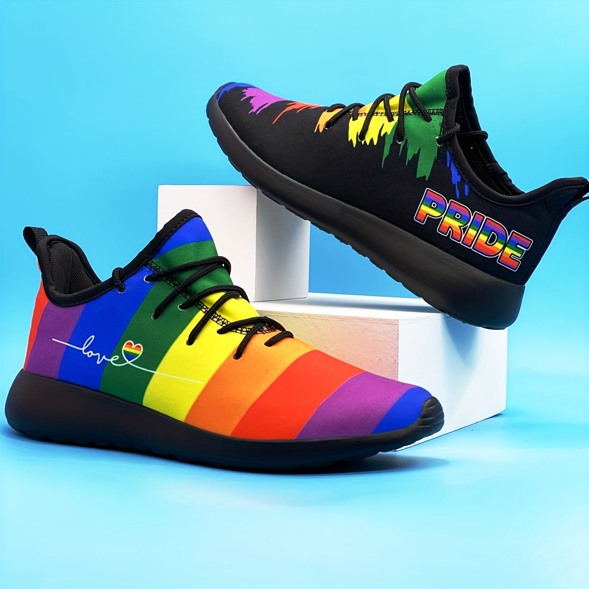 Rainbow Gay Pride Love Is Love LGBTQ Soft Sole Lace