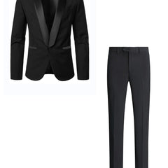 Men's Slim Business Suit One Button Formal Suit With Pants