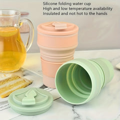 Collapsible Reusable Silicone Cup Hot Cold Drinks Camping Hiking