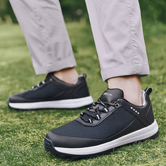 Men's Non Slip Golf Shoes with Spikes, Shock Absorption Sports Sneakers