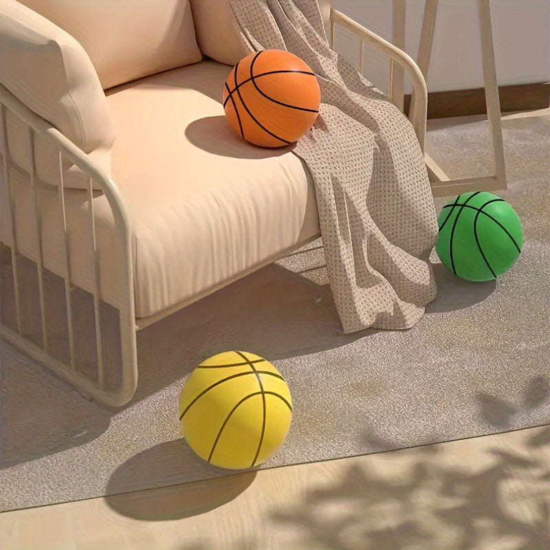 7.09in Orange Striped Ball Soundless Basketball