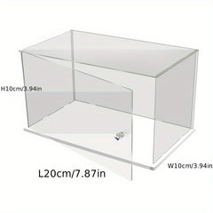 Transparent Display Box With Handle for Building Block Toy Doll Storage
