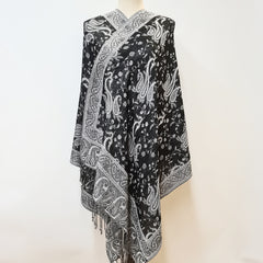 Paisley Print Jacquard Tassel Scarf Windproof Shawl Wrap