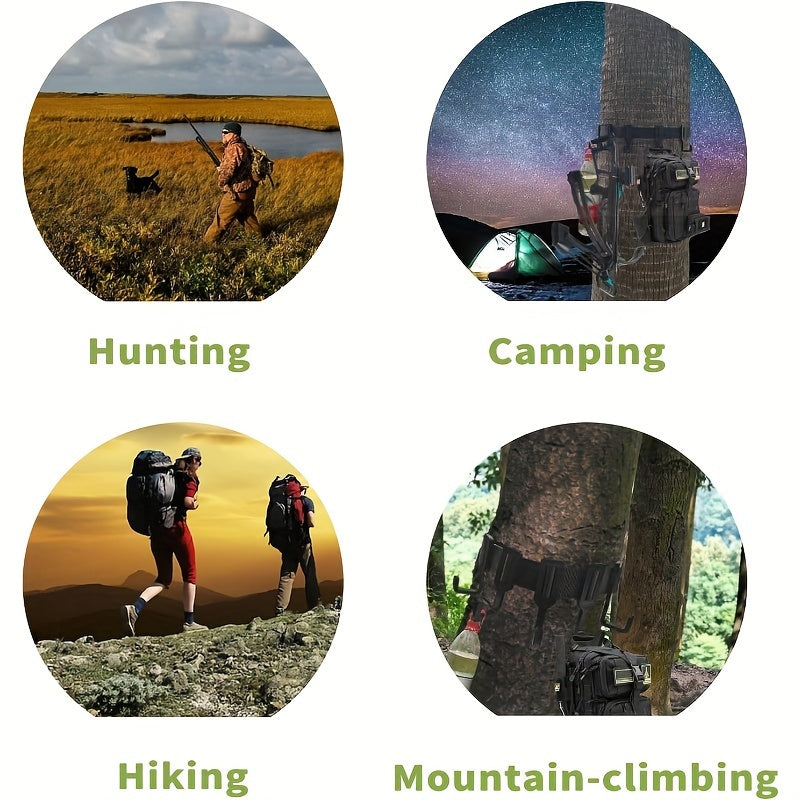 5-Hook Gear Hangers for Camping & Bow with Thickened Webbing