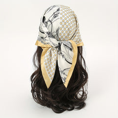 Satin Scarf 70 cm Square Print Neck Handbag Decorative Ribbon