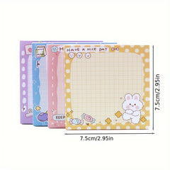 Cute Rabbit Sticky Notes - Tearable Office Note Paper