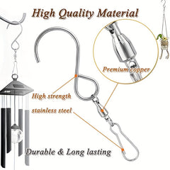 5pcs Stainless Steel Swivel Hooks for Hanging Wind Spinners/Bird Feeders