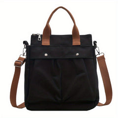 Large Capacity Colorblock Shoulder Bag Casual Crossbody Handbag
