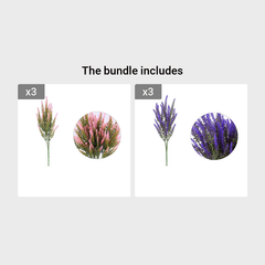 Artificial Lavender Bouquet UV Resistant for Garden Porch Decoration