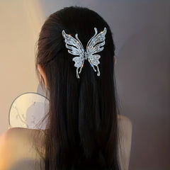 Metal Hair Claw Butterfly Lady Non slip Hollow Shark Claw Thick Hair Accessories