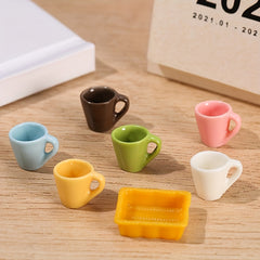3pcs Mini Model Six Cup Resin Plate Micro Landscape Decorations DIY Toys