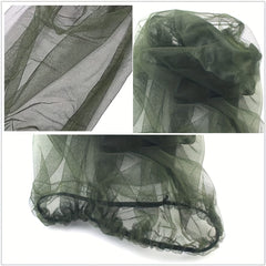 2 Packs Green Mosquito Head Net Mesh Face Protector with Fine Holes