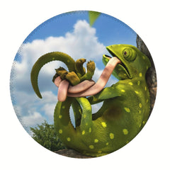 Chameleon Patterned Circular Stitched Edge Mouse Pad - Office Home