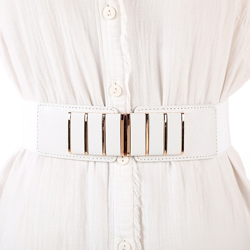 Women Jumpsuit Elastic Stretch Wideband Belted Girdle Belt