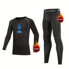 Kids Compression Fleece Sets Crew Neck Pullover & Matching Pants