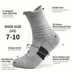 3 Pairs Warm Fleece Athletic Socks Sports Cycling Hiking