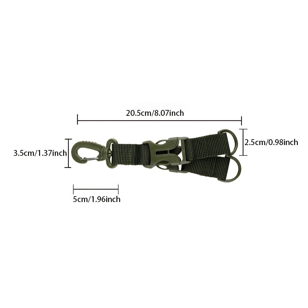 Keychain for Outdoor Camping Hiking with Nylon Webbing & Buckle