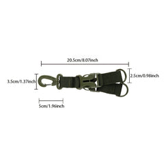 Keychain for Outdoor Camping Hiking with Nylon Webbing & Buckle