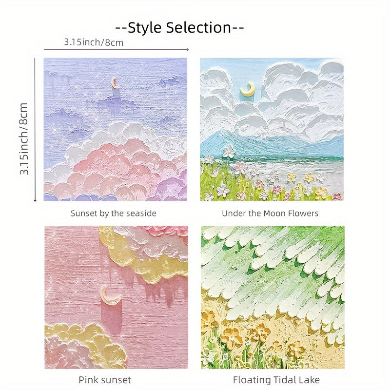 Painting Postit Index Sticker Landscape Memo Book