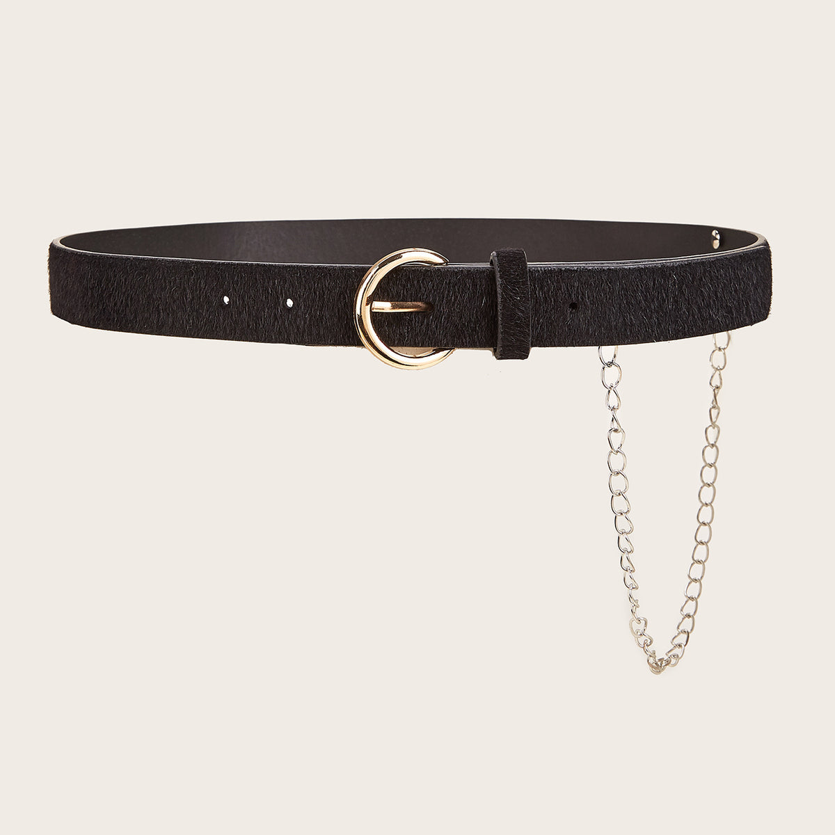 PU Leather Belt Round Buckle Belt for Weekend Casual Sports Wedding Party