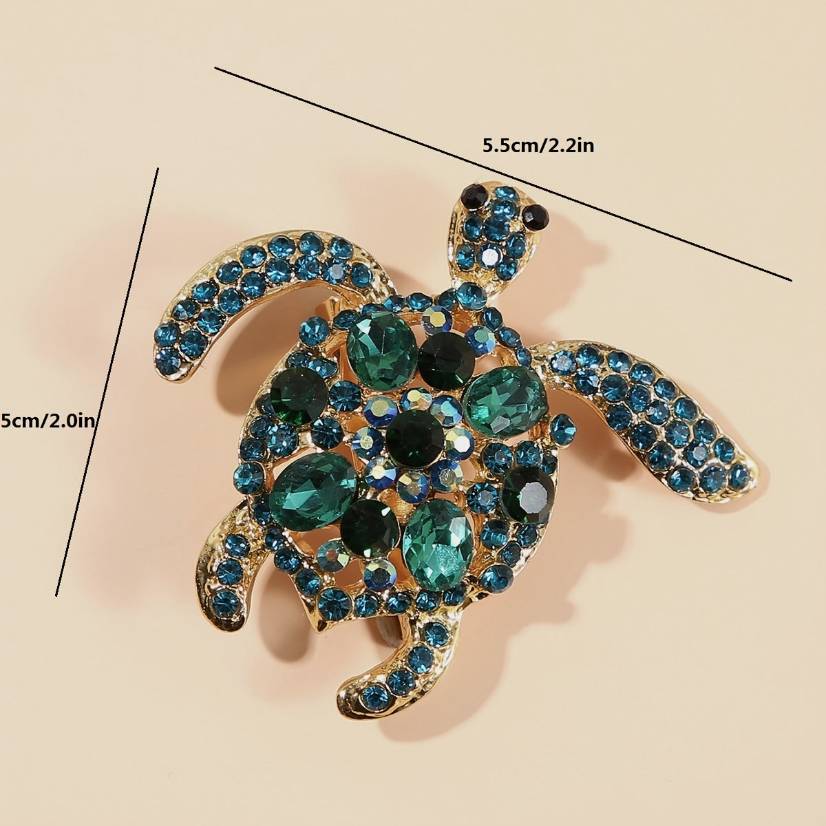 Fashionable Male Turtle Brooch