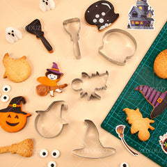 Stainless Steel Halloween Cookie Cutters Baking Kit