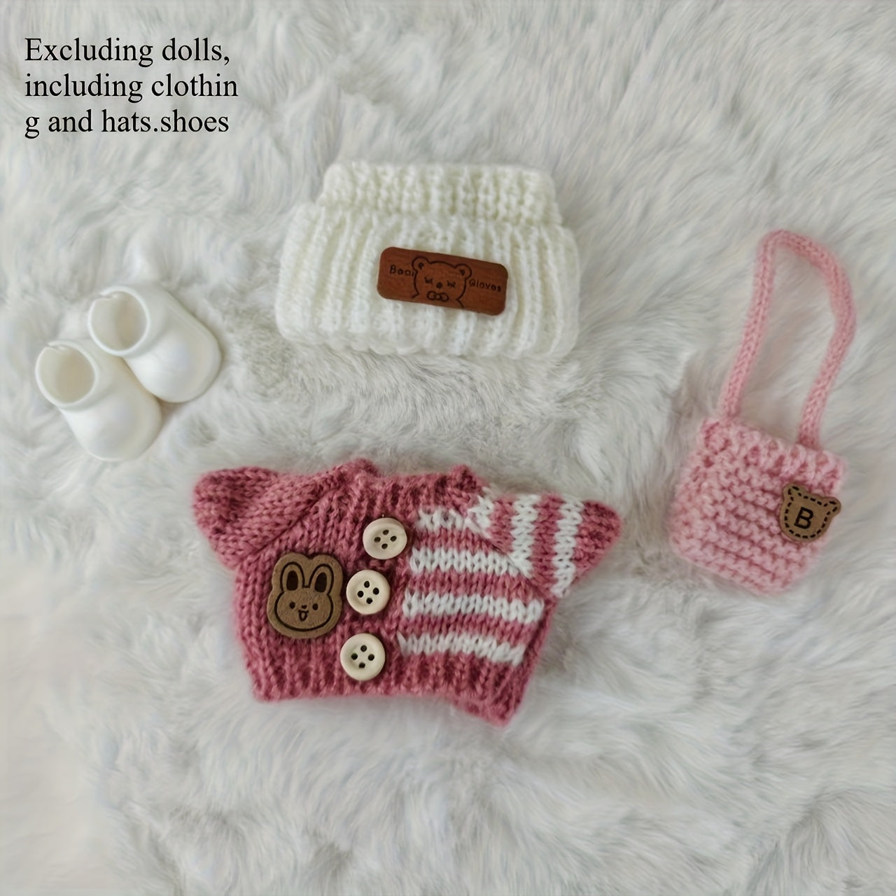 Labubu Doll Clothes Set with Shoulder Bag for 15 6 3tich Dolls