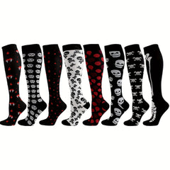 Halloween Skull Over The Calf Socks Decoration Props